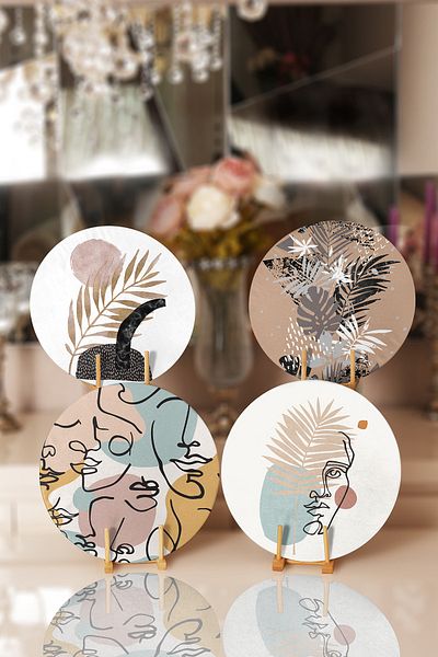 Realhomes 4-Piece Bohemian Motifs Specially Designed Charger & Placemat