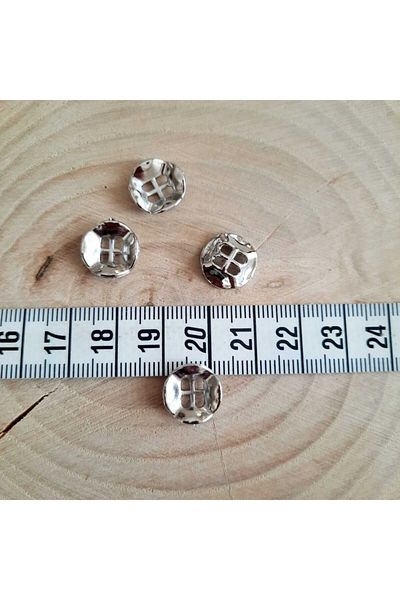canan dizayn Metallized Wide Hole Button 12 mm (30 Pcs)