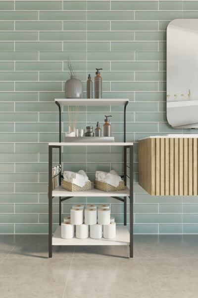 Brady Mobilya Bingo Beyaz Mutfak Bangosu, Raf, Düzenleyici, Kitaplık, Çok Amaçlı Tezgah, Banyo Dolap