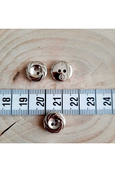 canan dizayn Metallized Spiral Button 12 mm (30 Pcs)