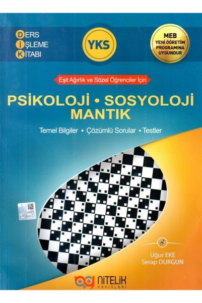 Nitelik Yayınları Yks Psikoloji Sosyoloji Mantık Ders Işleme Kitabı