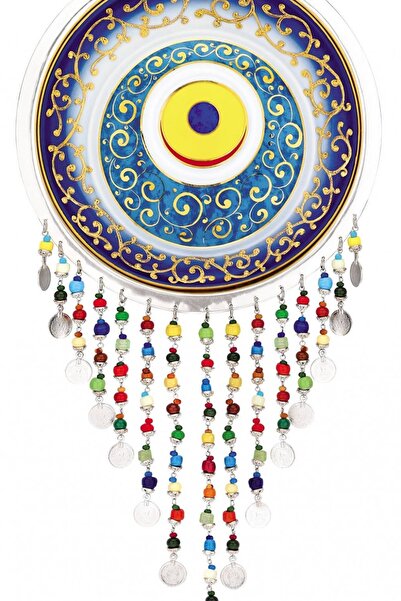 Kütahya Porselen 20 Cm Boncuklu Nazar Tabağı
