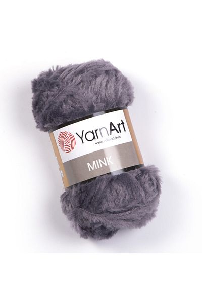 Yarnart Mink - Feathered Hand Knitting Thread Gray-335