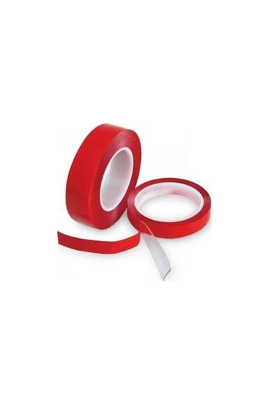Çift Taraflı Kırmızı Taşıyıcılı Silikonlu Bant 25 mm