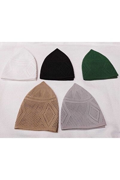 OSMANLI 5 Adet Karışık Renk Namaz Takkesi