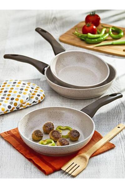 gülsan Safran Granit 3lü Tava Set 18-20-22 Cm