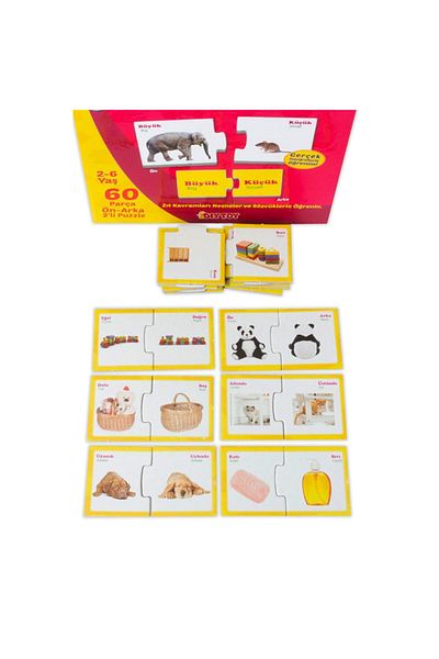 Dıy Toy/Taba Grup Educational Preschool Opposite Concepts Matching Puzzle 60 Pieces