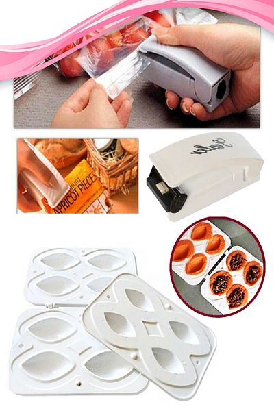 RoseRoi Inserted Meatball Making Apparatus Mold and Bag Closer Adhesive Set
