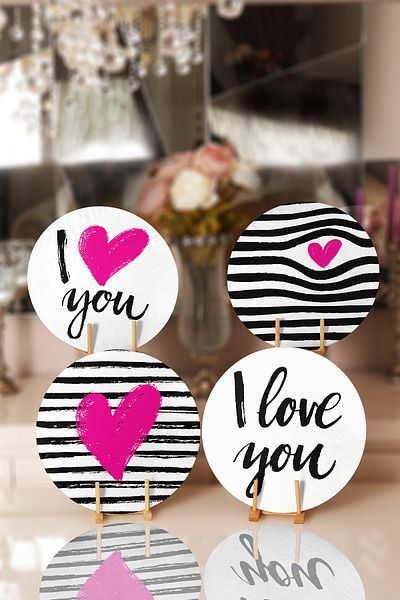 Realhomes 4-Piece I Love You Designed Placemat & Supla