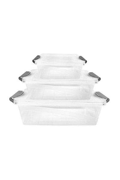 Decobella Triple Storage Container Set - Kitchen Utensils