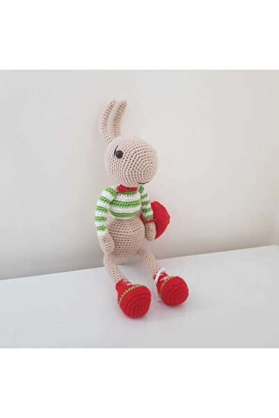 OYUNCAKPARK Kırmızı Çantalı Karınca Amigurumi Organik Oyuncak
