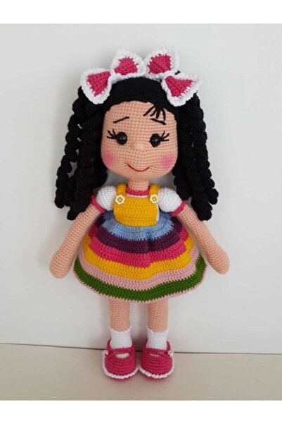OYUNCAKPARK Kıvırcık Kız Bebek Amigurumi Organik Oyuncak
