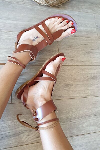 Topukla Footwear Hakiki Deri Bodrum Sandalet