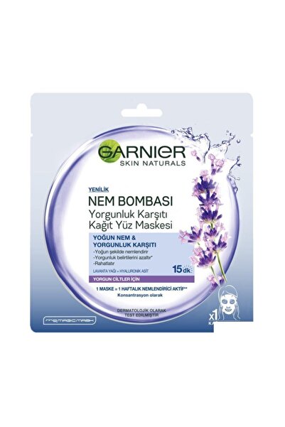 Garnier Nem Bombası Yorgunluk Karşıtı Kağıt Yüz Maskesi