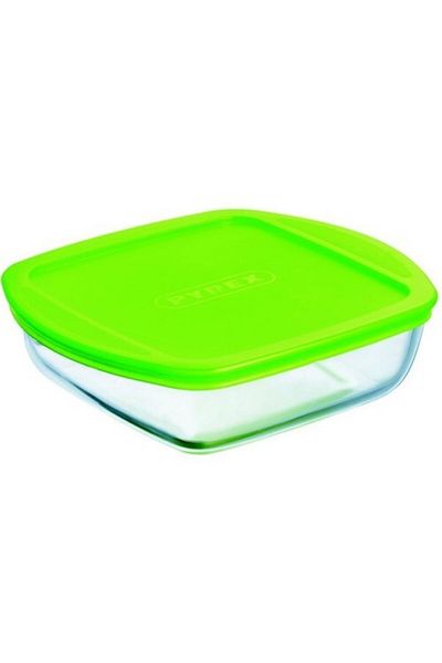 Pyrex 210p000 حاوية تخزين مربعة 0.3 لتر