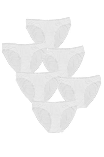 FSM1453 Γυναικεία Modal Normal Waist Bikini Lace Slip Lycra εσώρουχα 6 τεμαχίων -3052