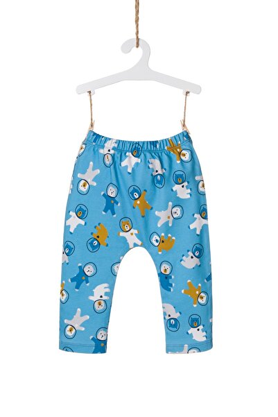 molica baby Unisex Bebek Speace Organik Lastikli Pantolon