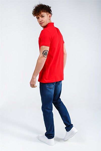 Collezione Men's Red Polo Neck Regular T-Shirt