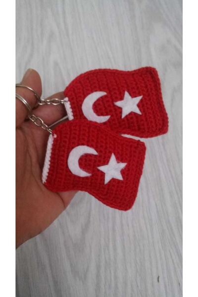 OYUNCAKPARK Türk Bayrağı Modeli Amigurumi Anahtarlık