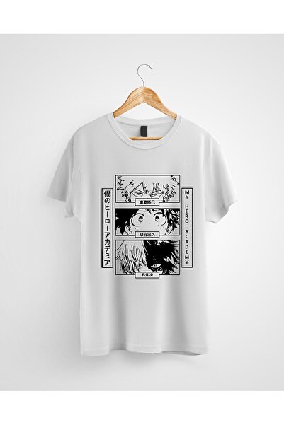 karikatürstore My Hero Academia Bakugo Izuku Todoroki Anime Tişört