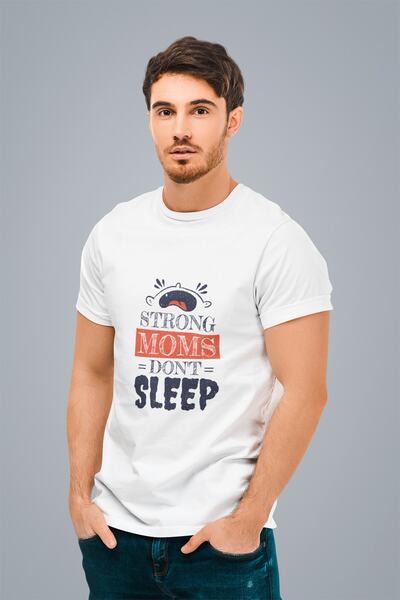 ErTaPassage Mame puternice albe cu imprimeu băieți tricou - T8926665