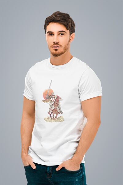 ErTaPassage Cavalerul Alb cu imprimeu Bărbați tricou - T8426852