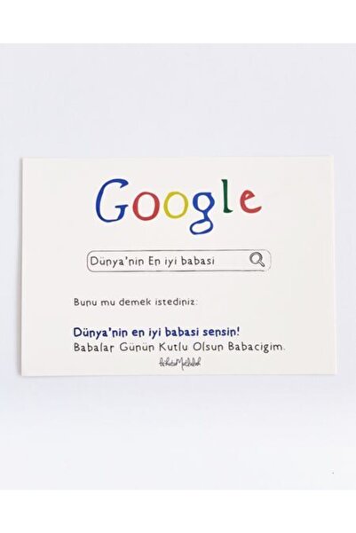 Bikutumutluluk Dünyanın En Iyi Babası Mottolu Hediye Kartı