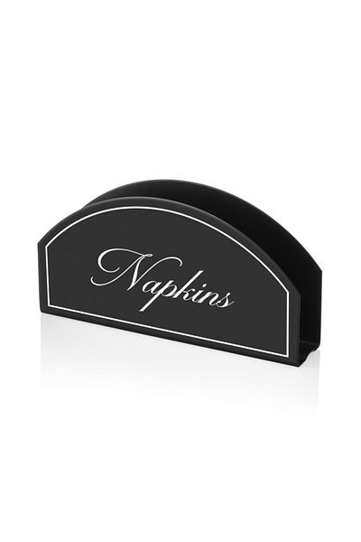 The Mia Napkin Holder Black 16 X 8 Cm - Napkin