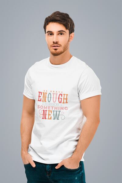 ErTaPassage Ανδρικό μπλουζάκι Beyaz Cesur με τύπωμα - T127224