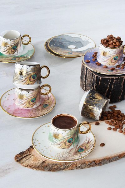 ACAR New Season Mırosa Porcelain 6-Piece Coffee Cup Set