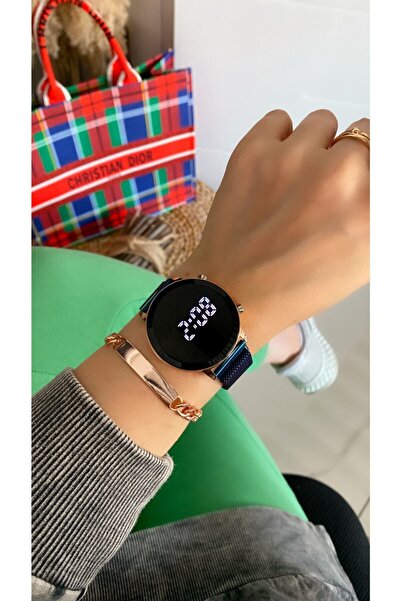 ÇENÇEN Mavi Unısex Çelik Dijital Kol Saati