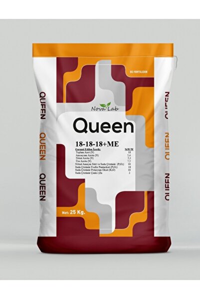 NOVALAB QUEEN 18 18 18 + Me Npk Gübre  Suda Çözünür Damlama Gübresi 25 kg