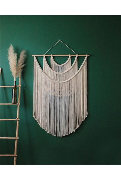 Foksan Deri Στολίδι τοίχου Macrame-με δώρο