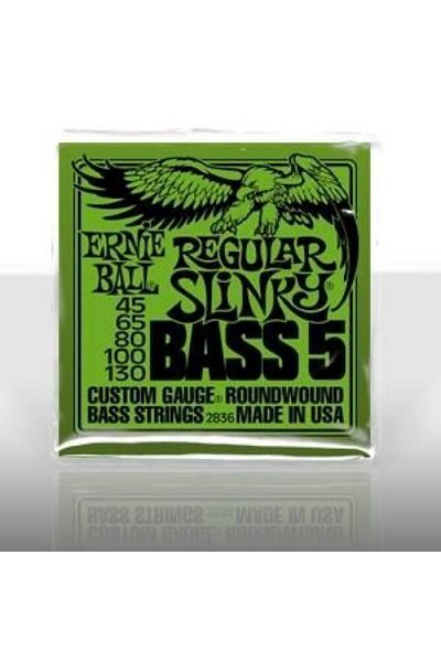 Ernie Ball P02836 Regular Slinky Nickel 45-130 (5 TELLİ) Bas Gitar Teli