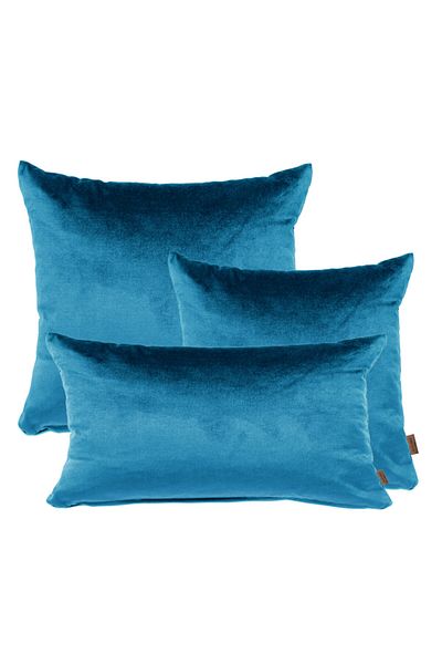 Alacastore Set de perne umplute cu catifea albastră din denim de culoare uni 3 dimensiuni diferite