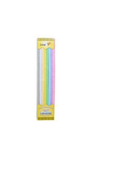 Lino Corrugated Strip Pastel 8 Colors 40 Pieces