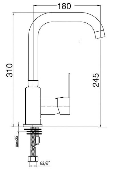 Penta Swan Agena Series P915 - Kitchen Sink Faucet