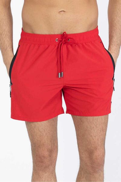 Miami Beach Ανδρικό μαγιό πισίνας Red Lycra Water Repellent - 2201-red-21y