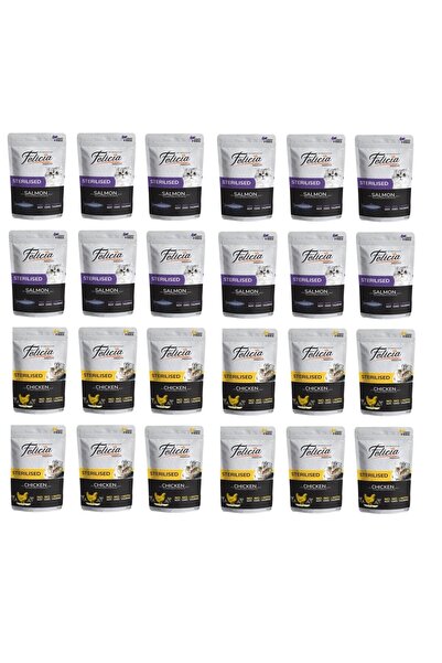 Felicia 2 Çeşit Sterilized Kısır Karma Yaş Mama 85 Gr. X 24 Adet