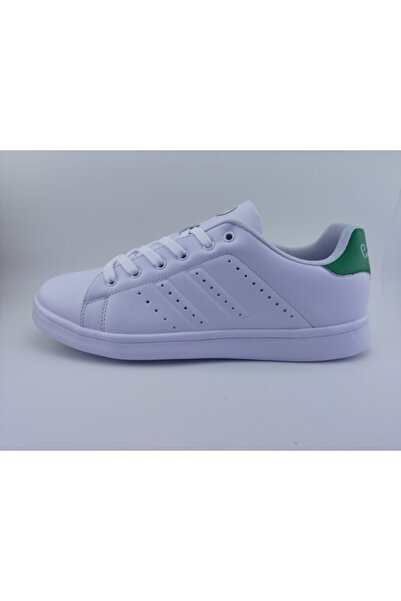 Pierre Cardin White Green Men's Leather Sports Shoes - 10152