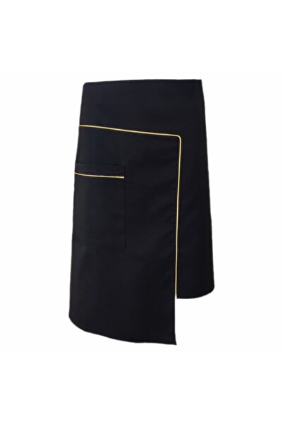 isinigiy نصف مريلة مع حواف ذهبية سوداء