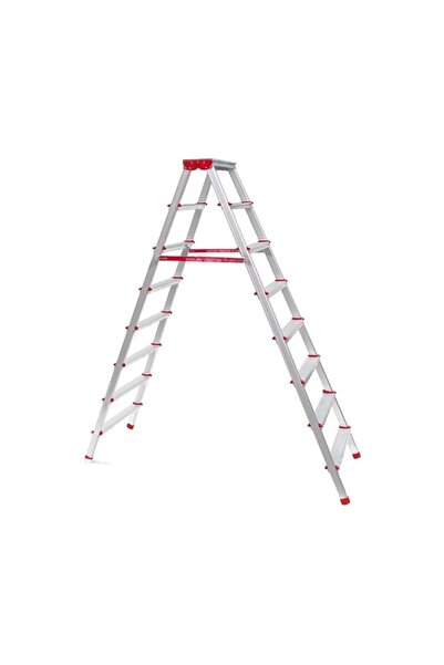 Genel Markalar 8 Basamaklı Çift Çıkışlı 8+8 Alüminyum Merdiven Ak-cc8