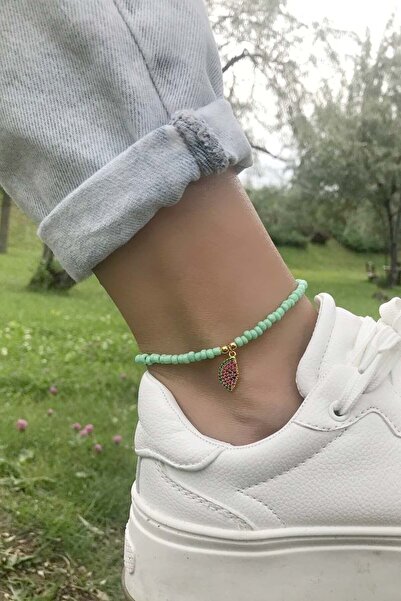 Histakı Ayarlanabilir Kapruz Taşlı Kum Boncuk Halhal