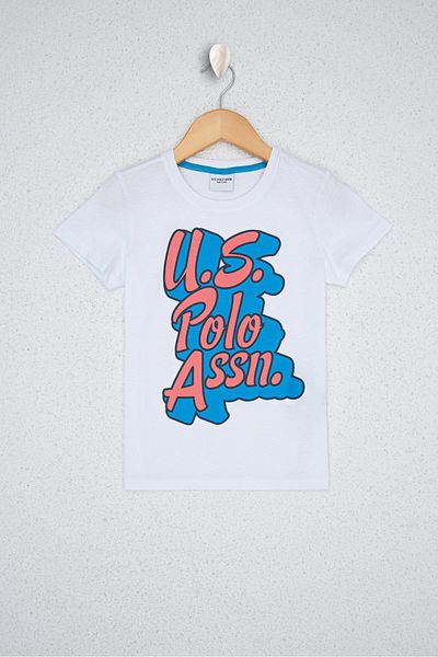 U.S. Polo Assn. Λευκό αγορίστικο T-Shirt