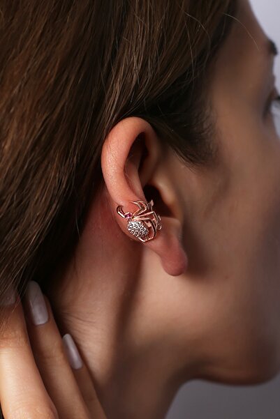 SUNSHINE 925 Ayar Gümüş Örümcek Kıkırdak Küpesi