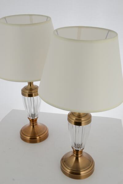 AbajurAksesuar Jasmin 2 Piece Bronze - Cream Lampshade