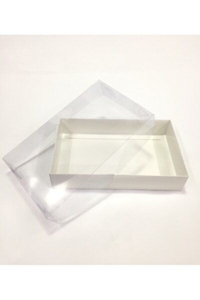 kadir kutu 25x15x5 Asetat Kapaklı Beyaz Kutu 5’li