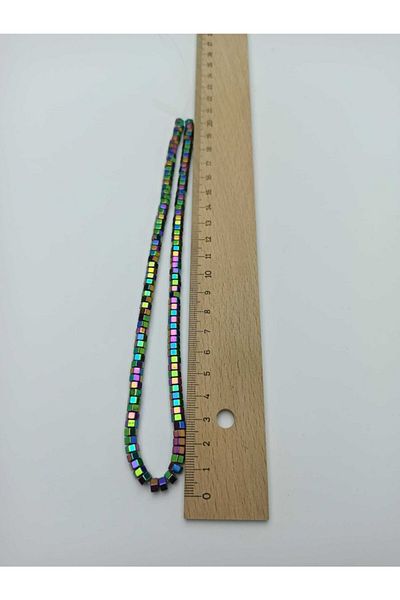 Yüksel Boncuk Σειρά από φυσική πέτρα αιματίτη 6x2 mm