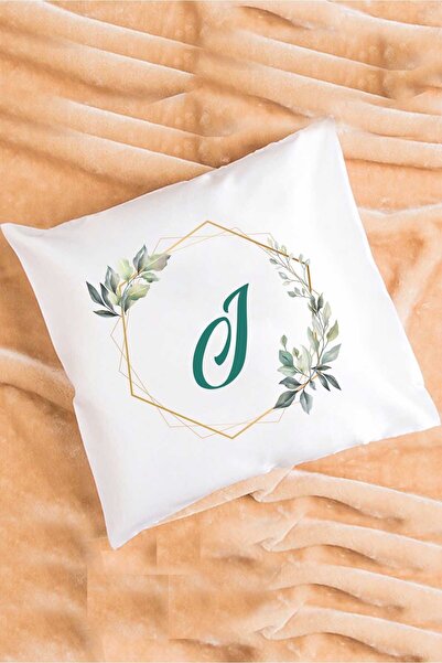 Hedizu Подушка з квітковим візерунком та літерою J