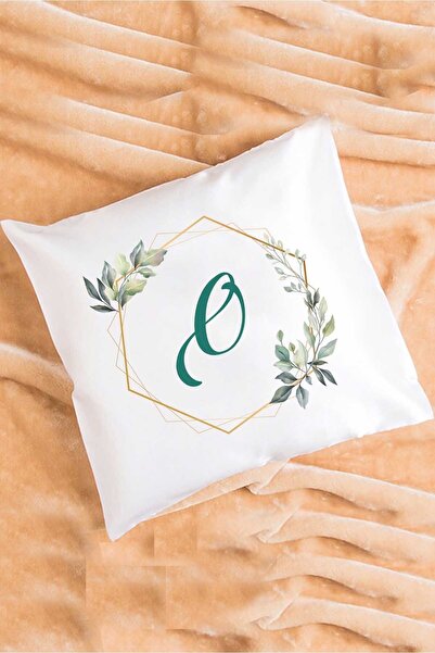 Hedizu Подушка з квітковим візерунком і літерою «О»